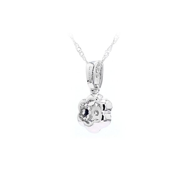 14K White Gold 0.25ctw Diamond Cluster Pendant/Necklace Image 2 Raleigh Diamond Fine Jewelry Raleigh, NC