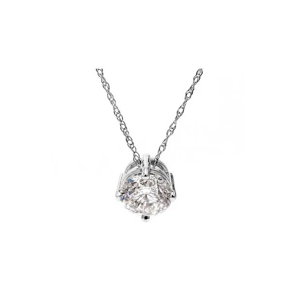 14K White Gold 0.97ctw F/I2 GIA RBC Natural Diamond 18