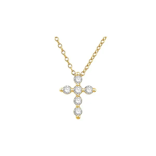 10K Yellow Gold 0.33ctw Diamond Cross Pendant Raleigh Diamond Fine Jewelry Raleigh, NC