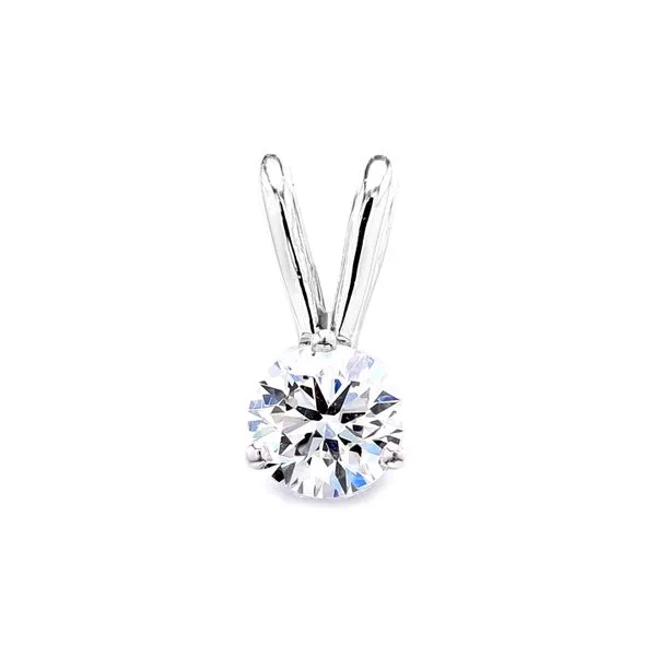18K White Gold 0.70ctw G/VS1 GIA RBC Diamond Pendant Raleigh Diamond Fine Jewelry Raleigh, NC