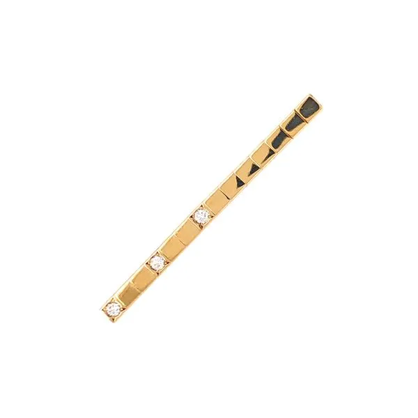 Estate Cartier 18K Yellow Gold Bar Pendant with Diamonds Image 3 Raleigh Diamond Fine Jewelry Raleigh, NC