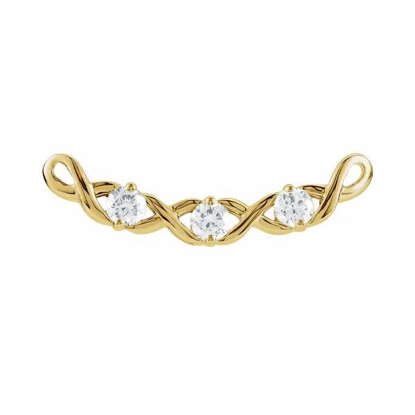 14K Yellow Gold 2.8 mm 1/4 ctw G-H/I1 Natural Diamond Necklace Center Raleigh Diamond Fine Jewelry Raleigh, NC