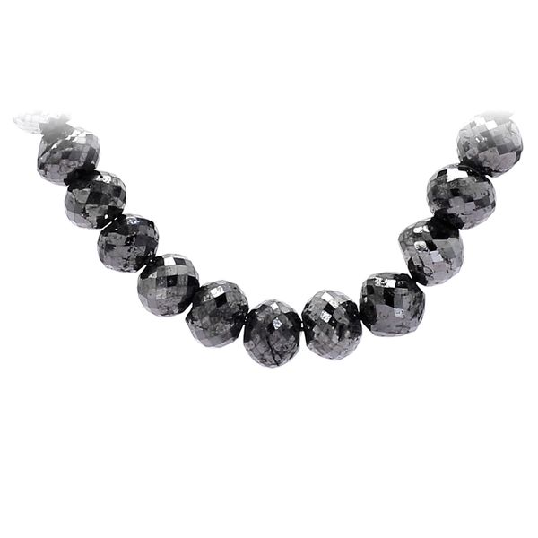 14K White Gold Clasp 104.00ctw Faceted Black Diamond Bead 16.5 inches Necklace Raleigh Diamond Fine Jewelry Raleigh, NC