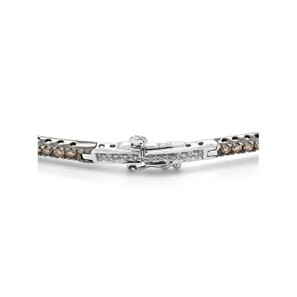 Estate Le Vian 14K White Gold 3.5ctw  Collar of Chocolate & Vanilla Diamond Necklace Image 3 Raleigh Diamond Fine Jewelry Raleigh, NC