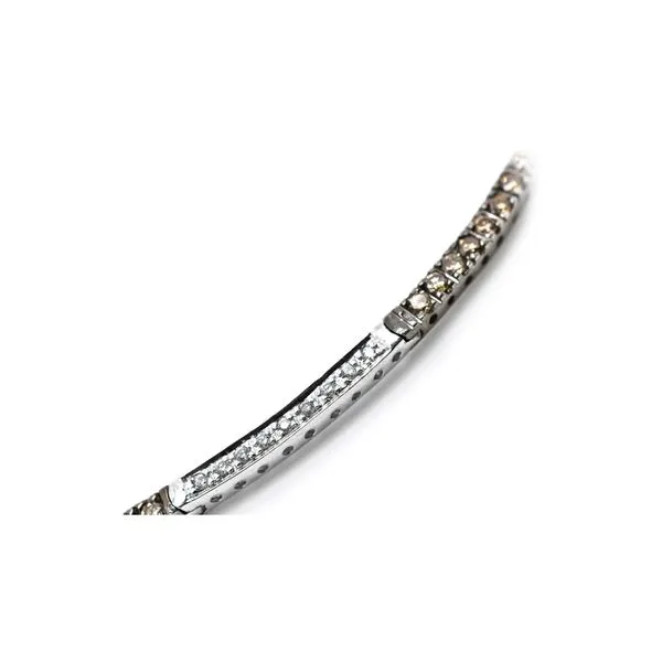 Estate Le Vian 14K White Gold 3.5ctw  Collar of Chocolate & Vanilla Diamond Necklace Image 5 Raleigh Diamond Fine Jewelry Raleigh, NC