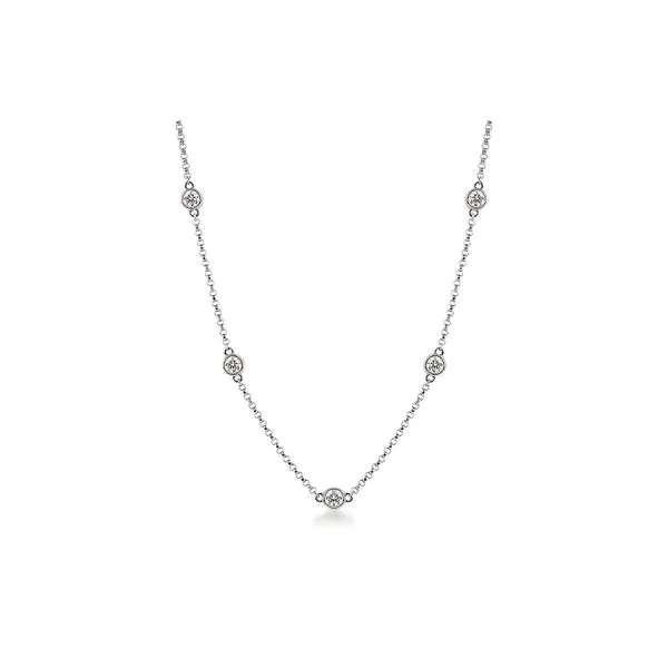 14K White Gold 1.00ctw G-H/SI1 15 RBCs 16-18