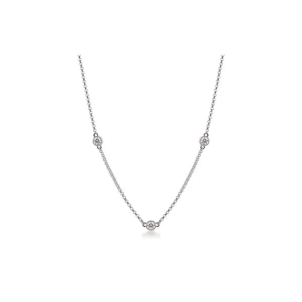14K White Gold 0.75ctw 11 Station Diamonds By The Yard 16