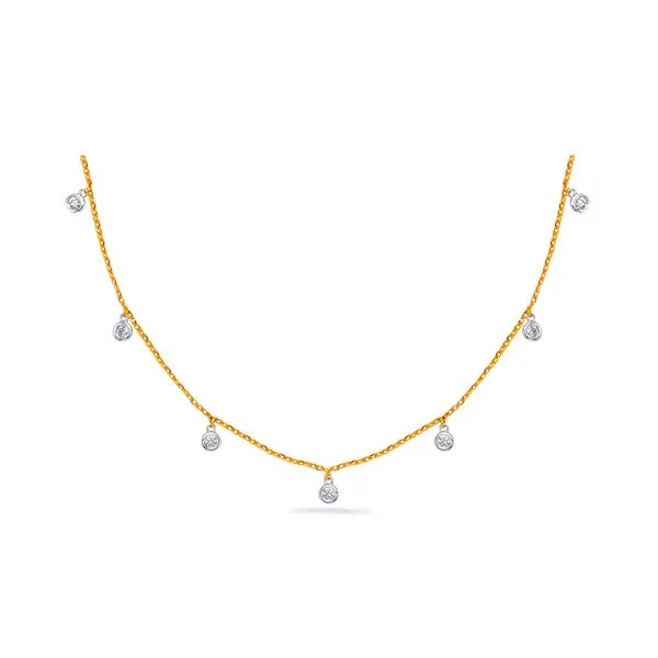 14K White & Yellow Gold 0.21ctw G/SI1 Diamonds By The Yard Station Fashion 16
