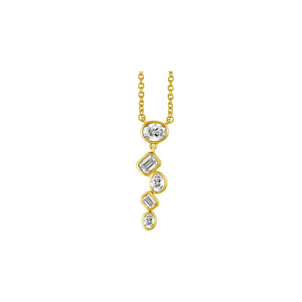 14K Yellow Gold 0.65ctw Diamond 5-Stone Bezel Set 18