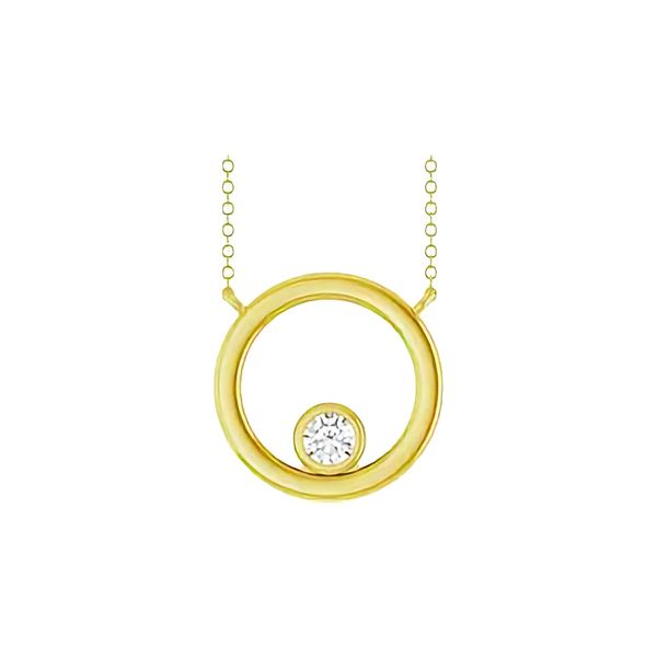 14K Yellow Gold 1/6ctw G-H/I1 3.4 mm Natural Diamond Geometric 18