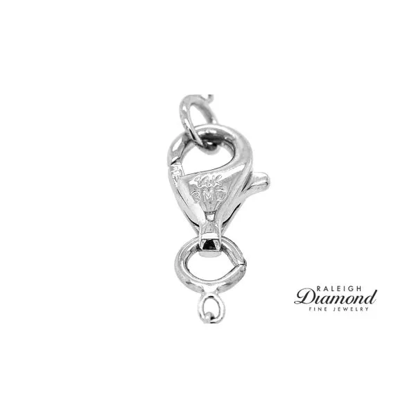 Estate 14K Two-Tone Gold Heart and Flower Diamond Necklace Image 4 Raleigh Diamond Fine Jewelry Raleigh, NC