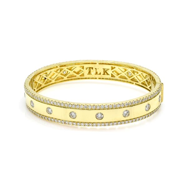 14K Yellow Gold 6.36ctw Diamond Bangle  Bracelet Raleigh Diamond Fine Jewelry Raleigh, NC