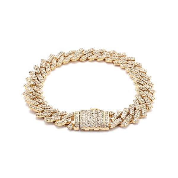 14K Yellow Gold 7.50ctw Diamond Cuban Link 8.00