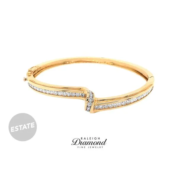 Estate 14K Yellow Gold 1.25ctw Bangle with Diamonds Raleigh Diamond Fine Jewelry Raleigh, NC