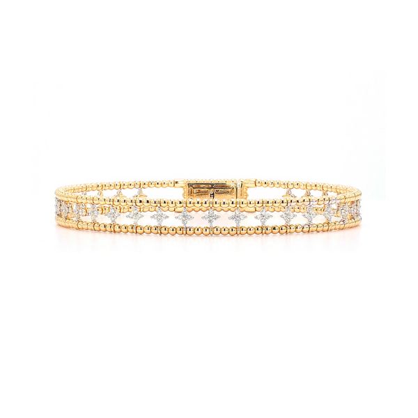 14K Yellow Gold 0.84cttw Diamond Beaded Bracelet Raleigh Diamond Fine Jewelry Raleigh, NC