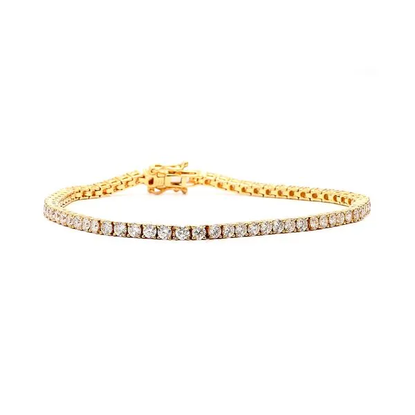 14K Yellow Gold 3.85ctw Diamond Tennis Bracelet similar item image