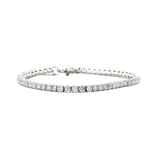 14K White Gold 5.13ctw G-H/SI1 Diamond Tennis Bracelet Raleigh Diamond Fine Jewelry Raleigh, NC