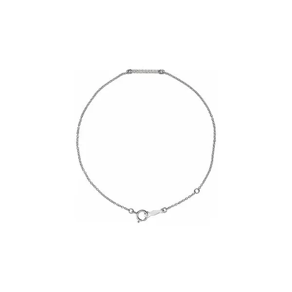 14K White Gold 0.07ctw 6 1/2-7 1/2