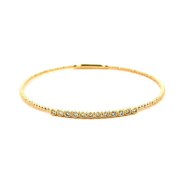 14K Yellow Gold 0.35ctw Diamond Bangle Bracelet Raleigh Diamond Fine Jewelry Raleigh, NC