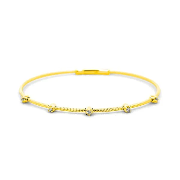 14 Yellow Gold 0.14ctw Diamond Bangle Bracelet Raleigh Diamond Fine Jewelry Raleigh, NC