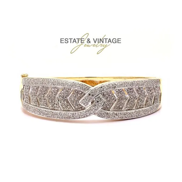 Estate 14K Yellow Gold 2.75ctw Diamond Bangle Bracelet Raleigh Diamond Fine Jewelry Raleigh, NC