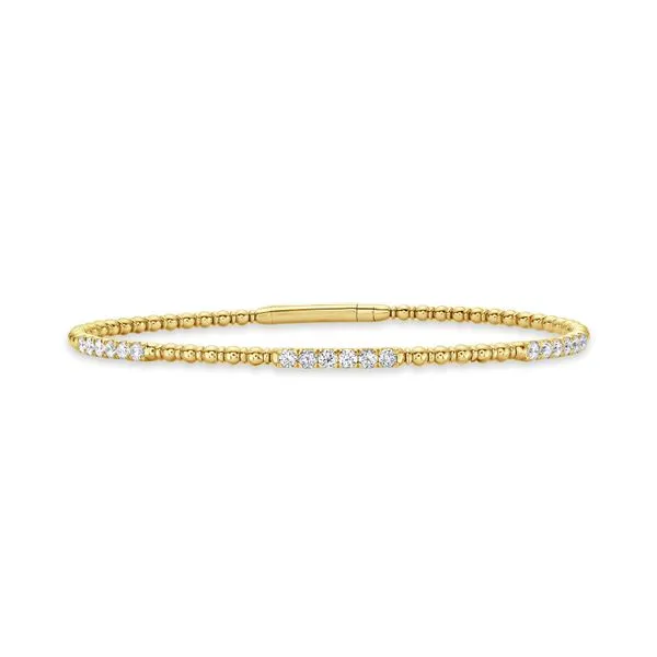 14K Yellow Gold 0.73ctw Diamond Bangle Bracelet Raleigh Diamond Fine Jewelry Raleigh, NC