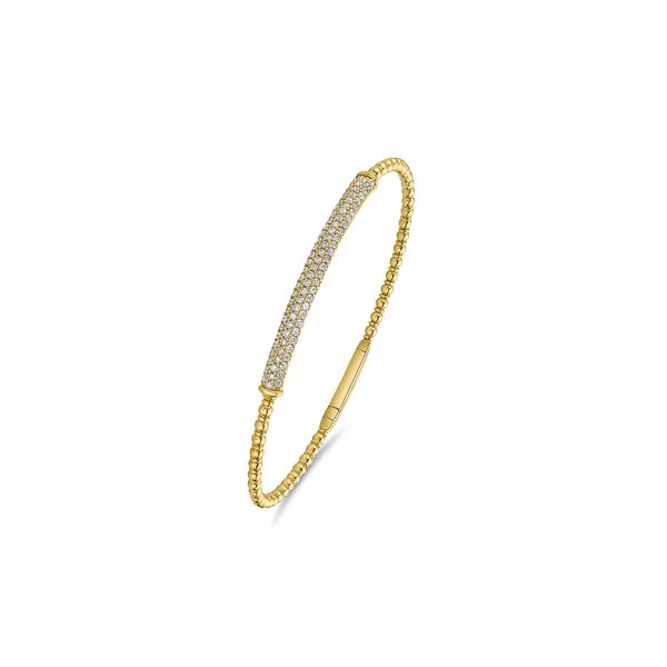 14K Yellow Gold 0.77ctw Diamond Bangle Bracelet Raleigh Diamond Fine Jewelry Raleigh, NC