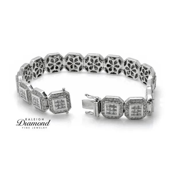 18k White Gold Diamond Bracelet Image 2 Raleigh Diamond Fine Jewelry Raleigh, NC