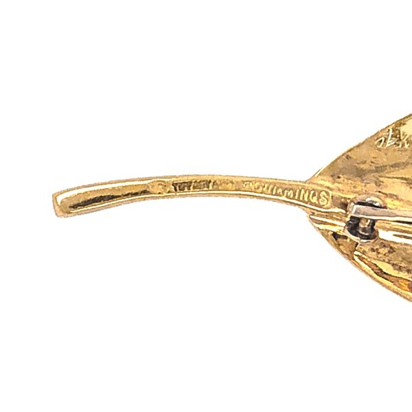 Estate Tiffany & Co. 18K Yellow Gold Leaf Brooch Image 3 Raleigh Diamond Fine Jewelry Raleigh, NC