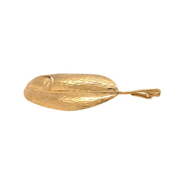 Estate Tiffany & Co. 18K Yellow Gold Large Leaf Brooch Image 2 Raleigh Diamond Fine Jewelry Raleigh, NC