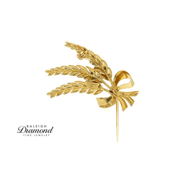 Estate Tiffany & Co. 18K Yellow Gold Wheat Bow Brooch Image 3 Raleigh Diamond Fine Jewelry Raleigh, NC