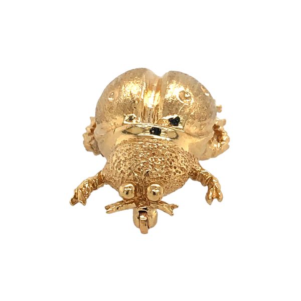 Estate 14K Yellow Gold Textured Finish Ladybug Pin Image 2 Raleigh Diamond Fine Jewelry Raleigh, NC