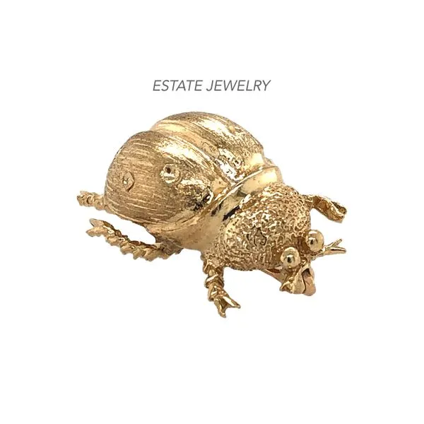 Estate 14K Yellow Gold Textured Finish Ladybug Pin Raleigh Diamond Fine Jewelry Raleigh, NC