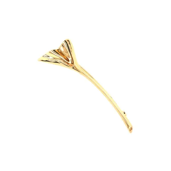 Estate Tiffany & Co. 18K Yellow Gold Fluted Flower Pin Image 4 Raleigh Diamond Fine Jewelry Raleigh, NC