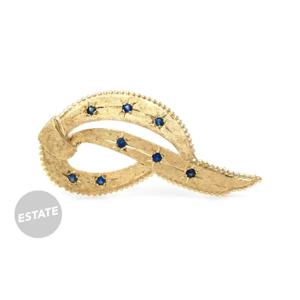 Estate 14K Yellow Gold Knot Style with Sapphires Raleigh Diamond Fine Jewelry Raleigh, NC