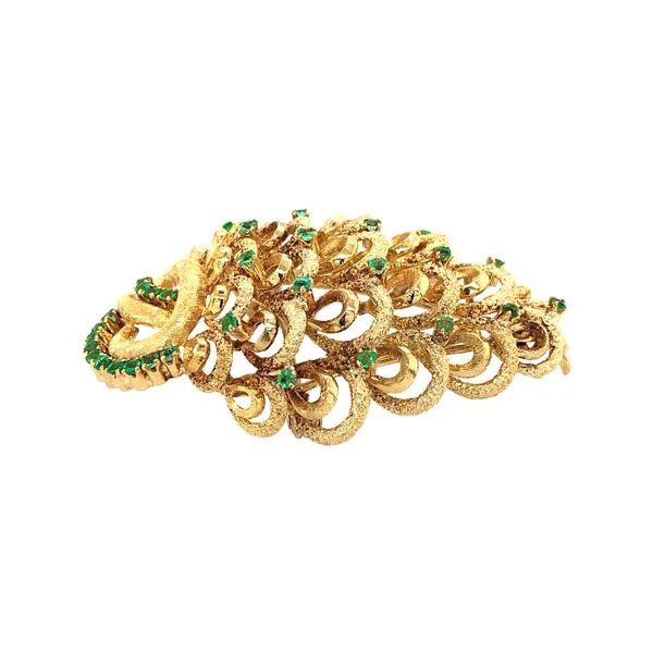 Estate 18K Yellow Gold Pinecone Brooch Pin 