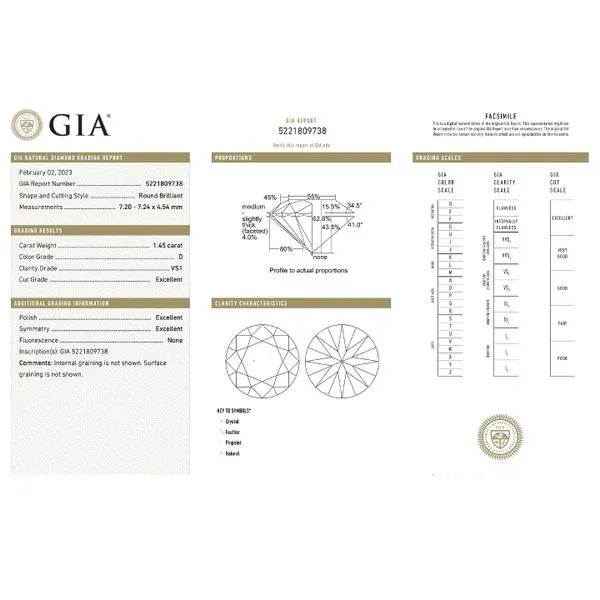 Natural Diamond 1.45ct D/VS1 RBC GIA Certified Image 2 Raleigh Diamond Fine Jewelry Raleigh, NC