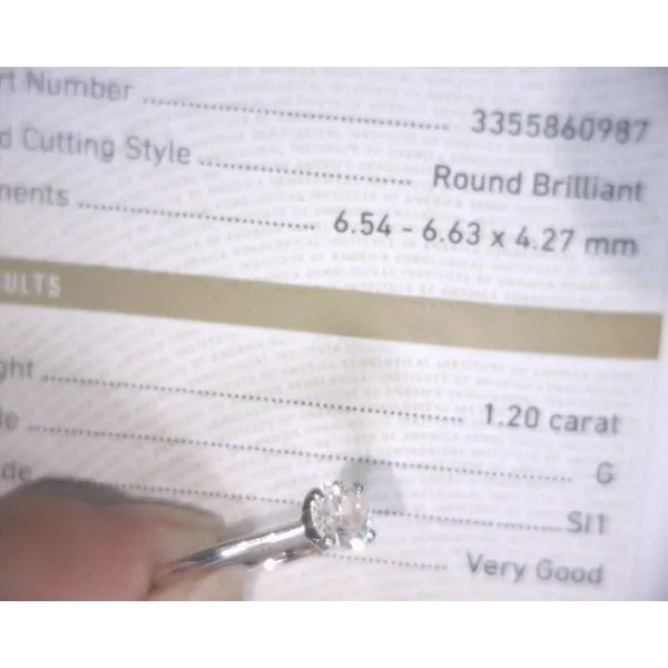 Natural Diamond 1.20ct  G/SI1 RBC GIA Certified Image 2 Raleigh Diamond Fine Jewelry Raleigh, NC