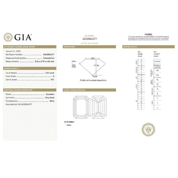 Natural Diamond 2.01ct Emerald G/VS1 - GIA Certified Image 2 Raleigh Diamond Fine Jewelry Raleigh, NC