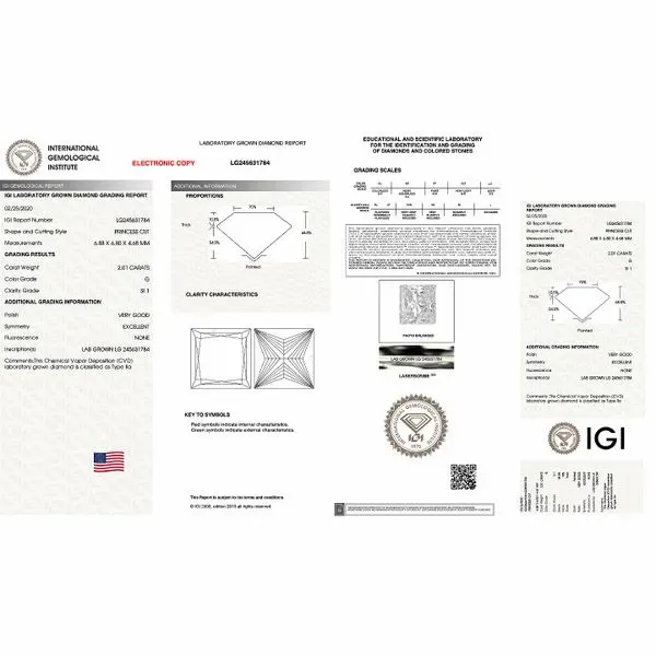 Lab Grown Diamond 2.01ct Princess G/SI1 Image 2 Raleigh Diamond Fine Jewelry Raleigh, NC