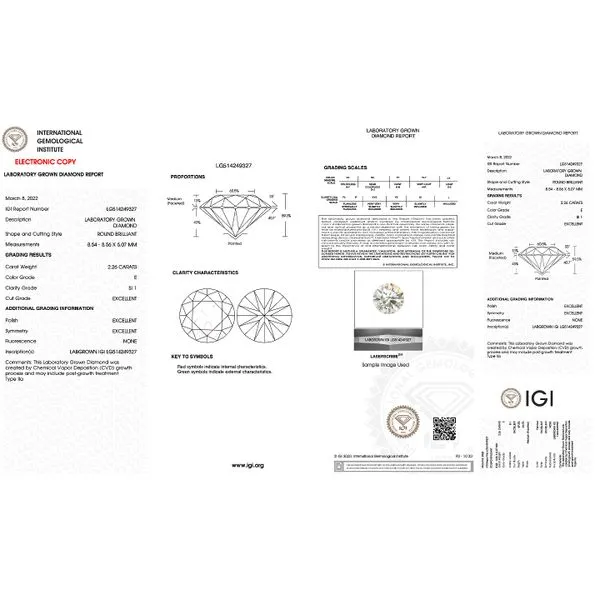 Lab Grown Diamond 2.26ct RBC E/SI1 Image 2 Raleigh Diamond Fine Jewelry Raleigh, NC