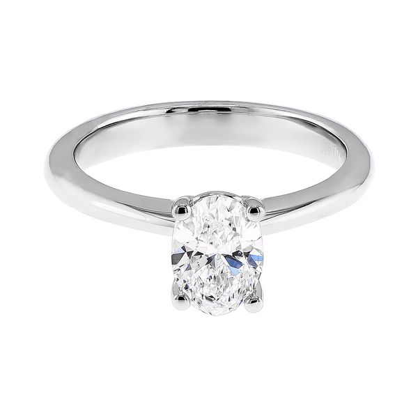 14K White Gold Large Oval Lab Grown Diamond 1.00ct D/VS1 EX-EX Solitaire Ring Sz 6.5 Raleigh Diamond Fine Jewelry Raleigh, NC