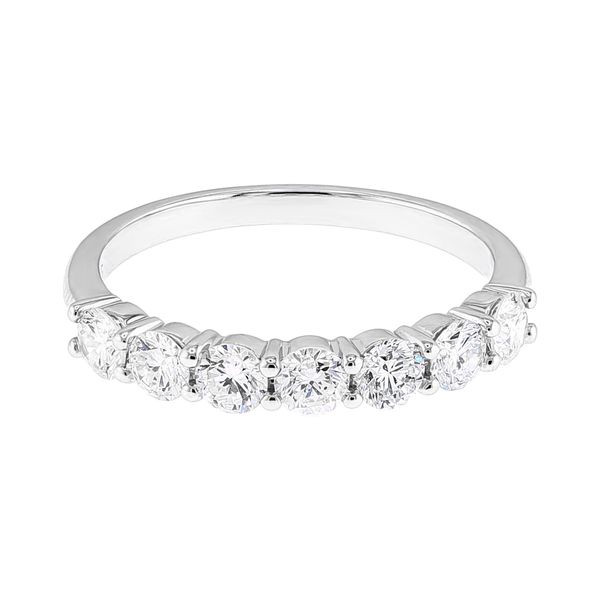 14K White Gold 0.87cttw E/VS1 LG Diamond 7-Stone Engagement Ring Sz 6.5 Raleigh Diamond Fine Jewelry Raleigh, NC
