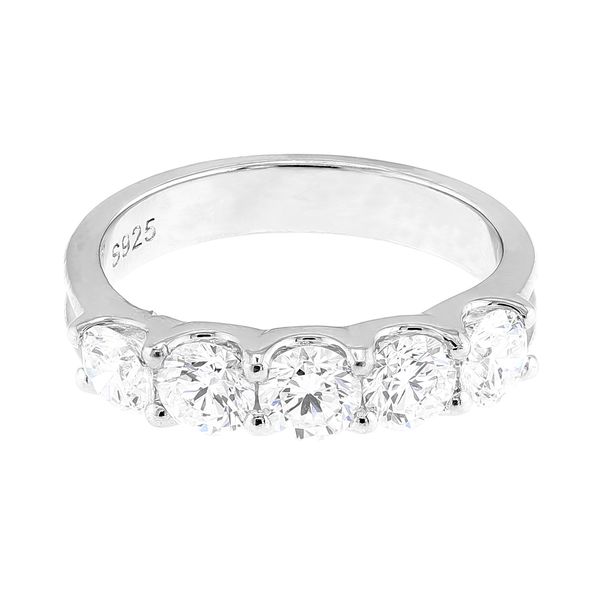 Sterling Silver 1.50ctw D-E/VS1 5-Stone LAB Diamond Ring Sz 6.5 Raleigh Diamond Fine Jewelry Raleigh, NC