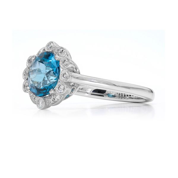 18K White Gold London Blue Topaz Ring Image 2 Raleigh Diamond Fine Jewelry Raleigh, NC