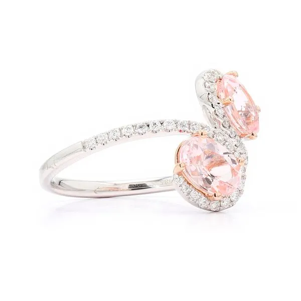 14K White Gold 1.72ctw Morganite & Diamond Ring Image 3 Raleigh Diamond Fine Jewelry Raleigh, NC