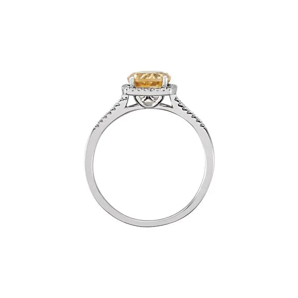 Sterling Silver 0.01ctw I3/H-J Citrine November Birthstone Ring Image 2 Raleigh Diamond Fine Jewelry Raleigh, NC