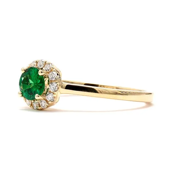 14K Yellow Gold 0.52ctw Tsavorite Semi Precious Ring Image 2 Raleigh Diamond Fine Jewelry Raleigh, NC