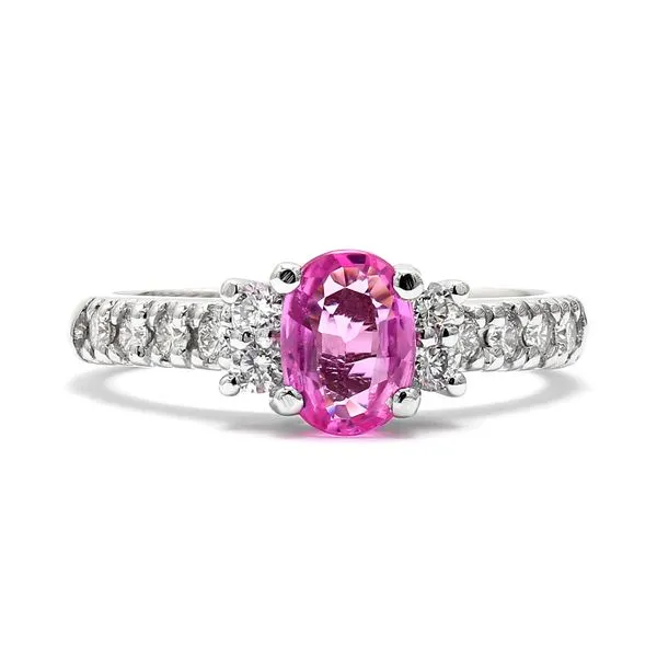 14K White Gold 1.09ctw Pink Sapphire 0.38cttw Diamond Ring Size 6.25 Raleigh Diamond Fine Jewelry Raleigh, NC