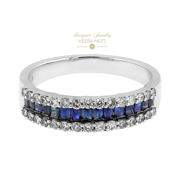 Heera Moti 14K White Gold 1.06ctw Sapphires & Diamonds Ring Raleigh Diamond Fine Jewelry Raleigh, NC